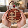 Load image into Gallery viewer, Personalized Family Crossword Sign — Ornament or 11.5" Tabletop with Stand.