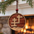 Load image into Gallery viewer, Personalized Family Crossword Sign — Ornament or 11.5" Tabletop with Stand.