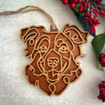 Load image into Gallery viewer, Personalized Dog Breed Wood Ornament | Custom Pet Name Keepsake | Dog Lover Gift
