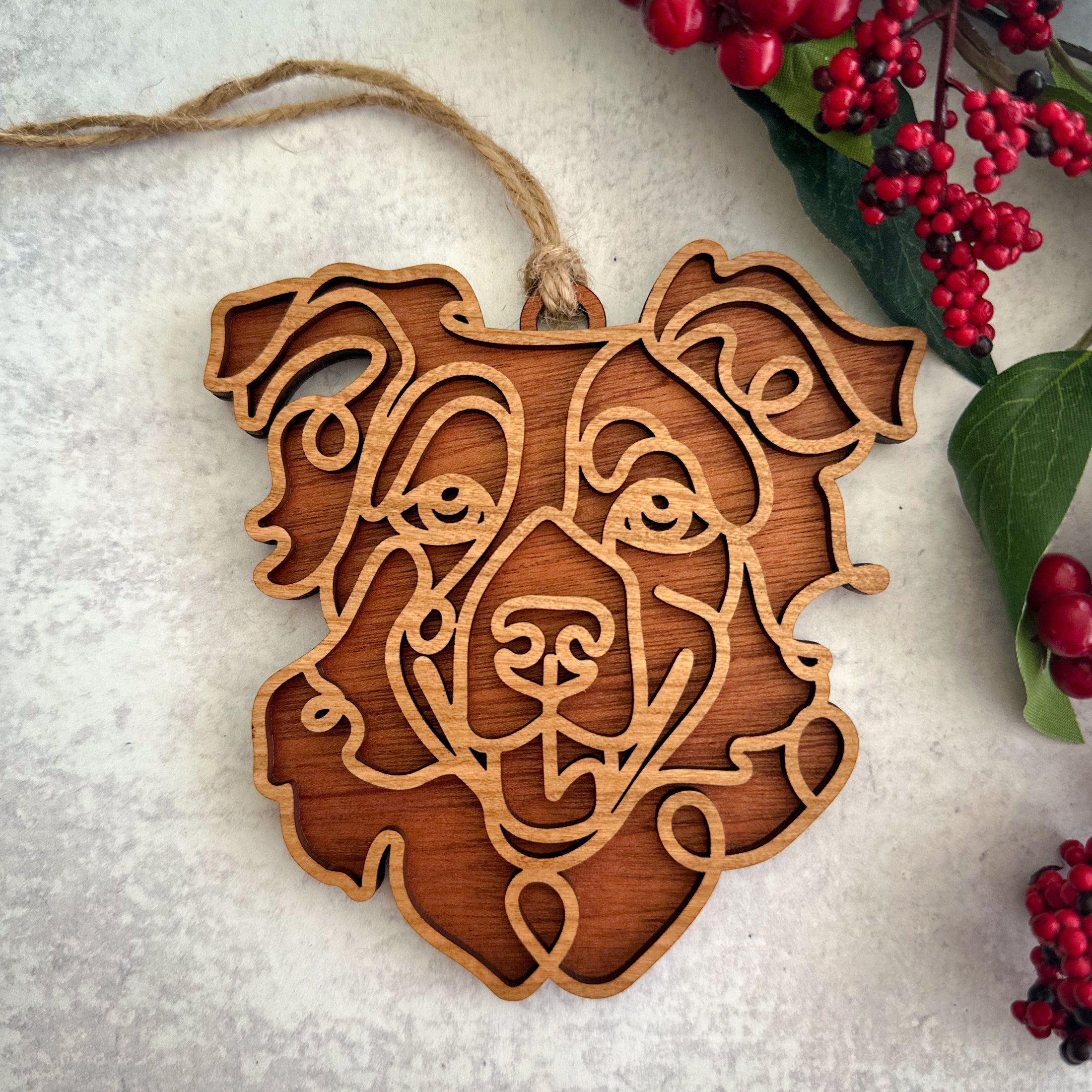Personalized Dog Breed Wood Ornament | Custom Pet Name Keepsake | Dog Lover Gift