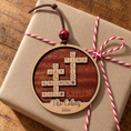 Load image into Gallery viewer, Personalized Family Crossword Sign — Ornament or 11.5" Tabletop with Stand.
