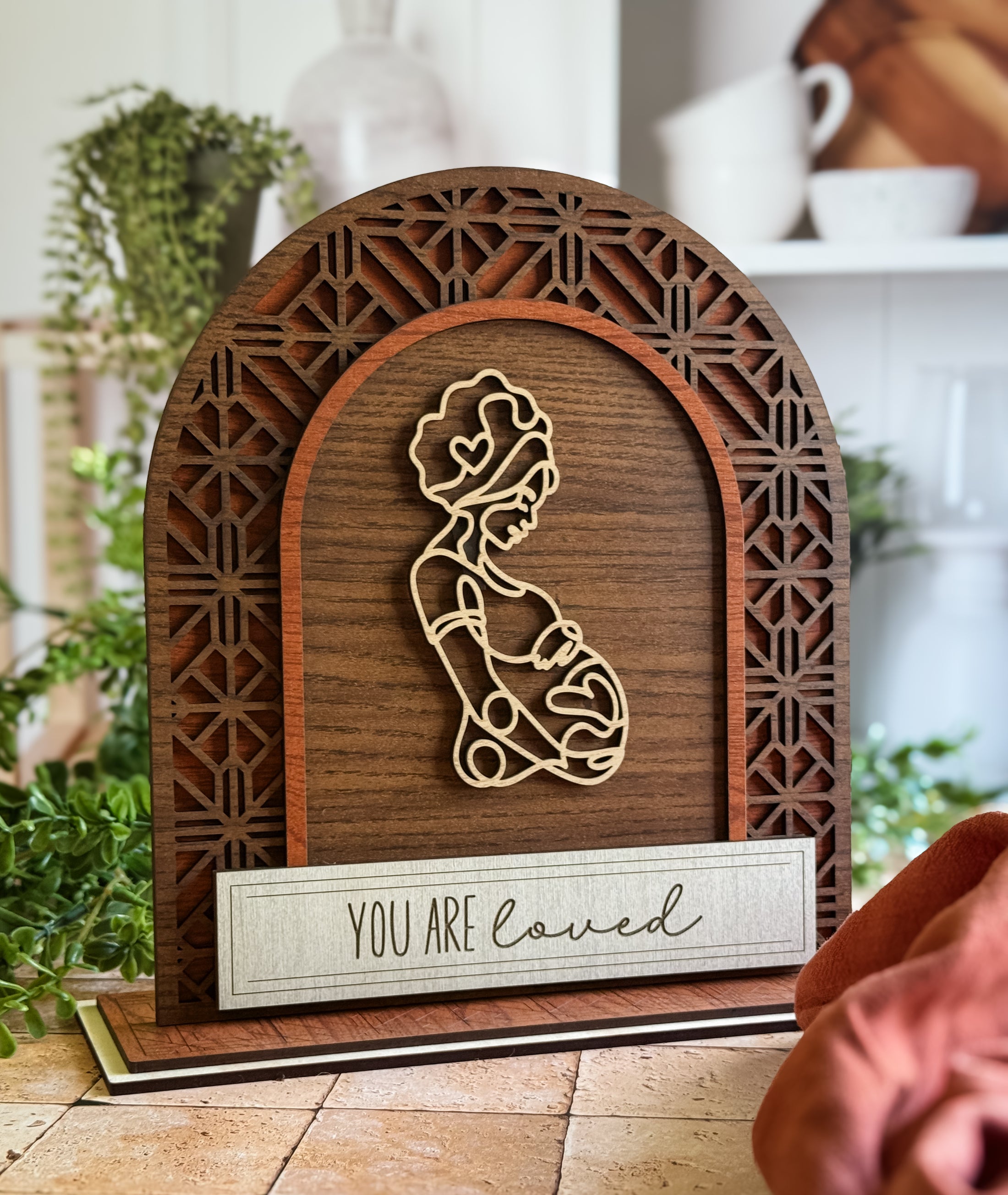 Eternal Bond: Layered Wood Motherhood & Maternity Art