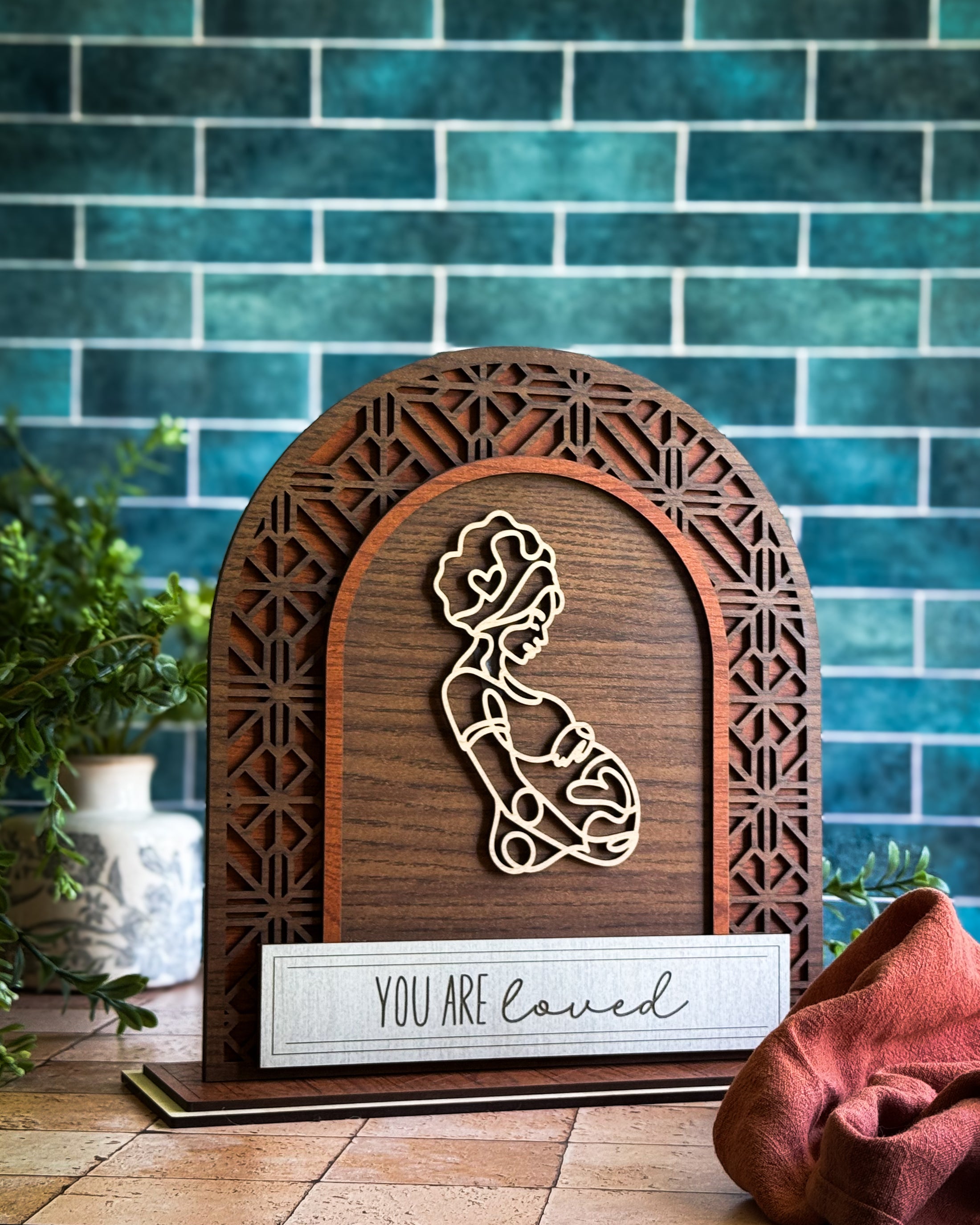 Eternal Bond: Layered Wood Motherhood & Maternity Art