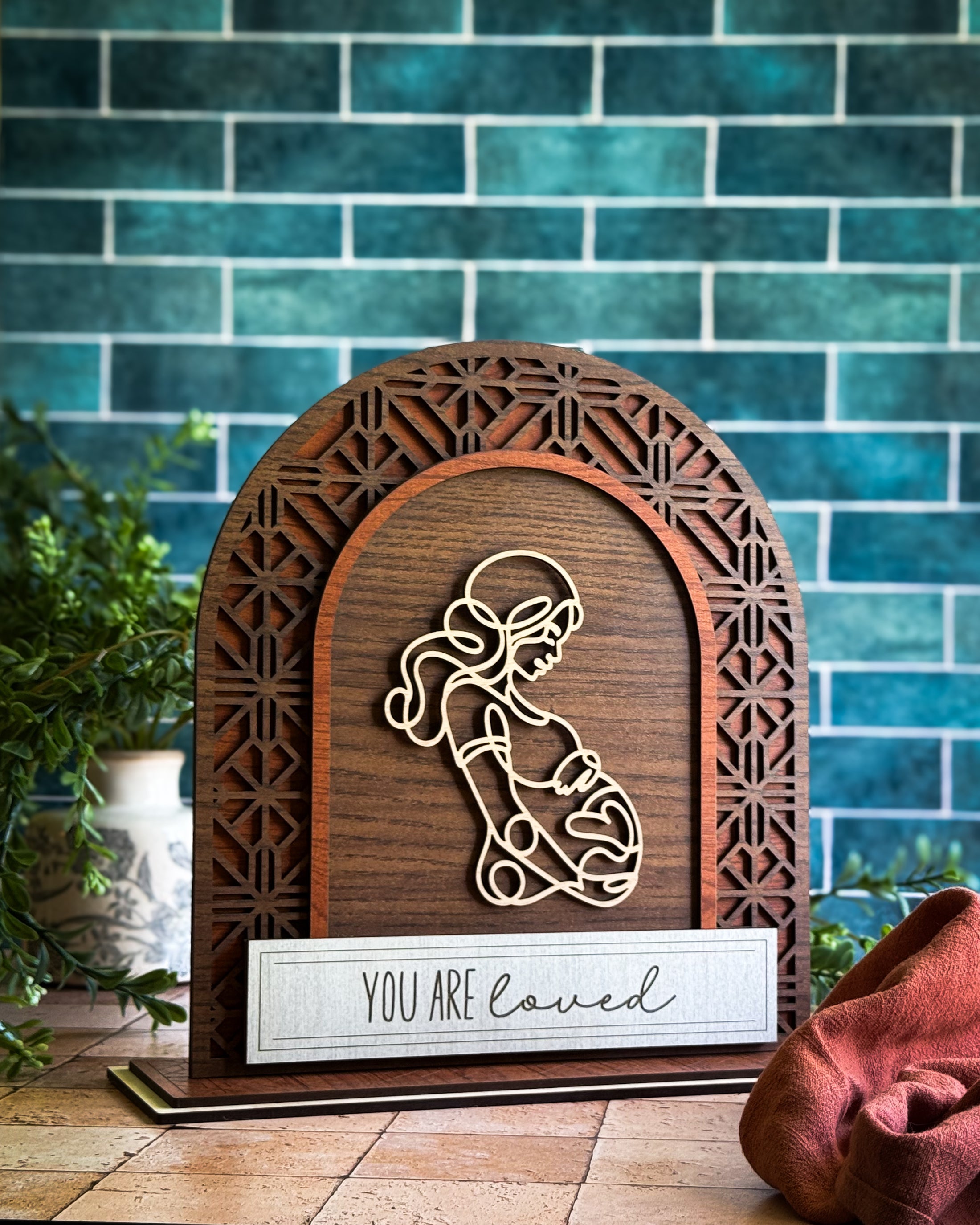Eternal Bond: Layered Wood Motherhood & Maternity Art