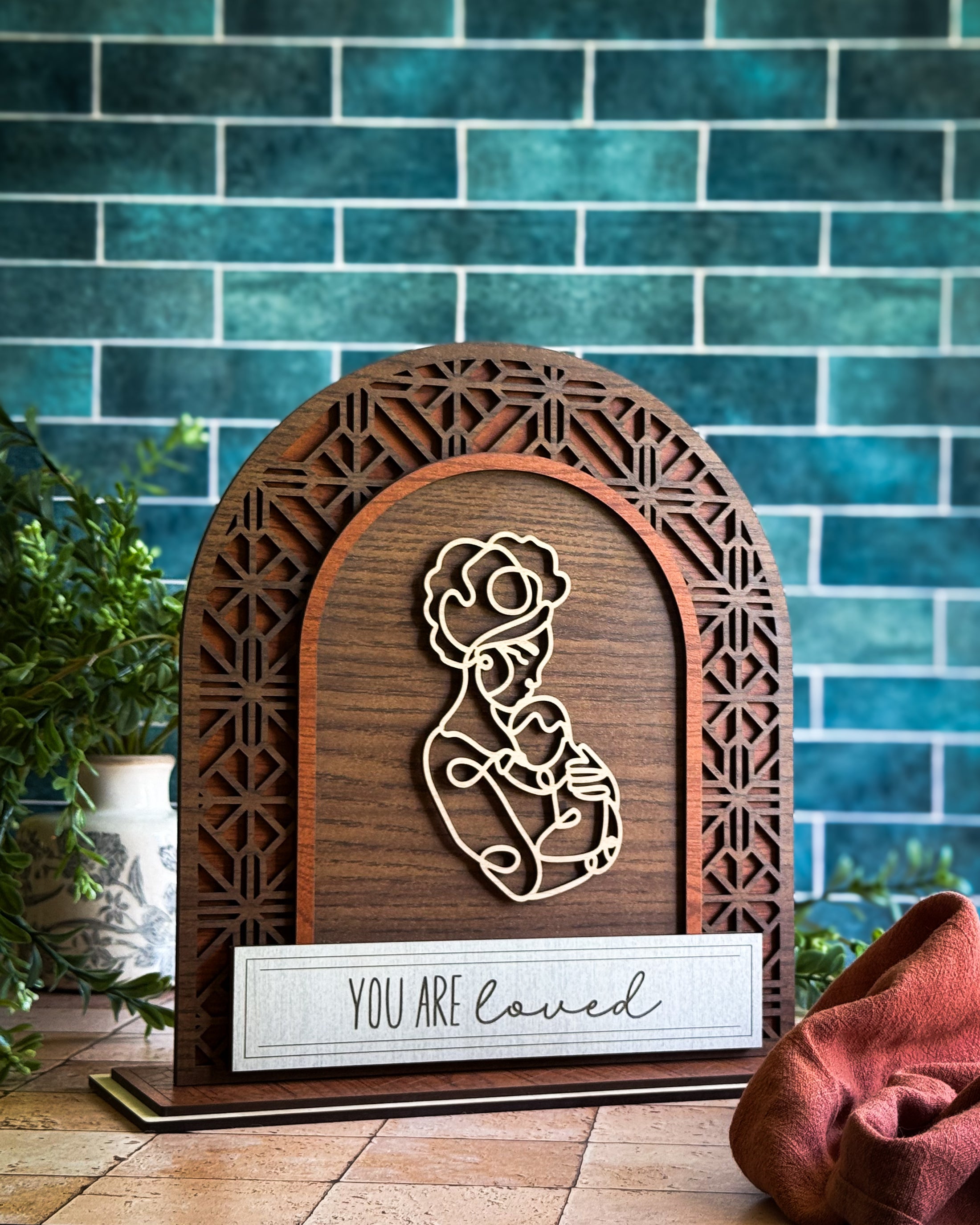 Eternal Bond: Layered Wood Motherhood & Maternity Art