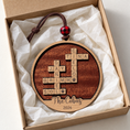 Load image into Gallery viewer, Personalized Family Crossword Sign — Ornament or 11.5" Tabletop with Stand.
