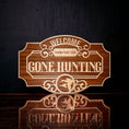 Load image into Gallery viewer, Personalized Wood Welcome Sign | Custom Cabin, Garage, Man Cave & Hunting Lodge Sign
