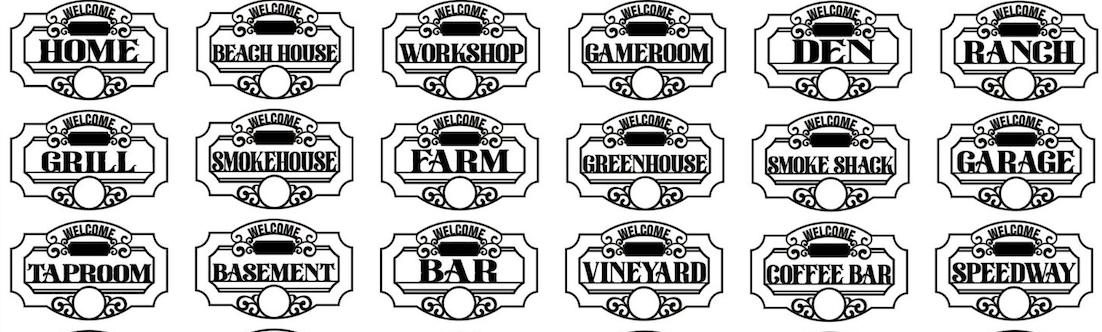 Personalized Wood Welcome Sign | Custom Cabin, Garage, Man Cave & Hunting Lodge Sign